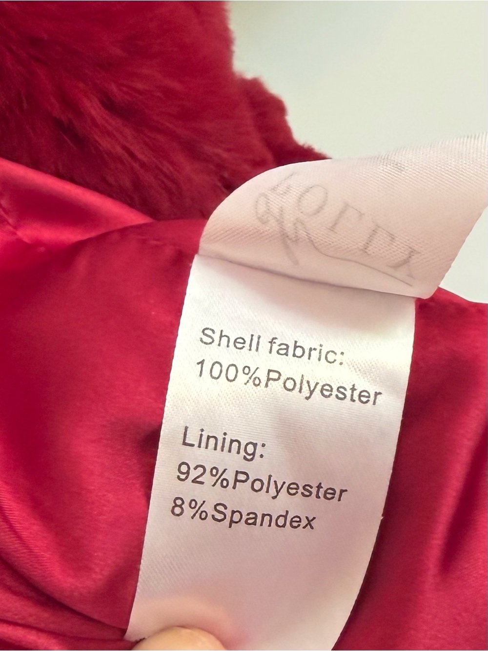 Oh Polly Red Faux Fur Quilted-Panel Trench Coat XS - Picture 7 of 8